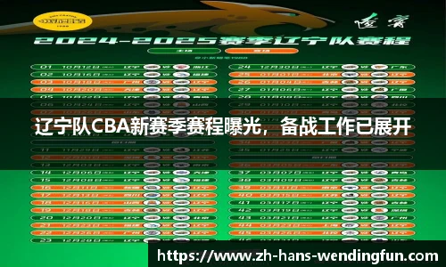 辽宁队CBA新赛季赛程曝光，备战工作已展开